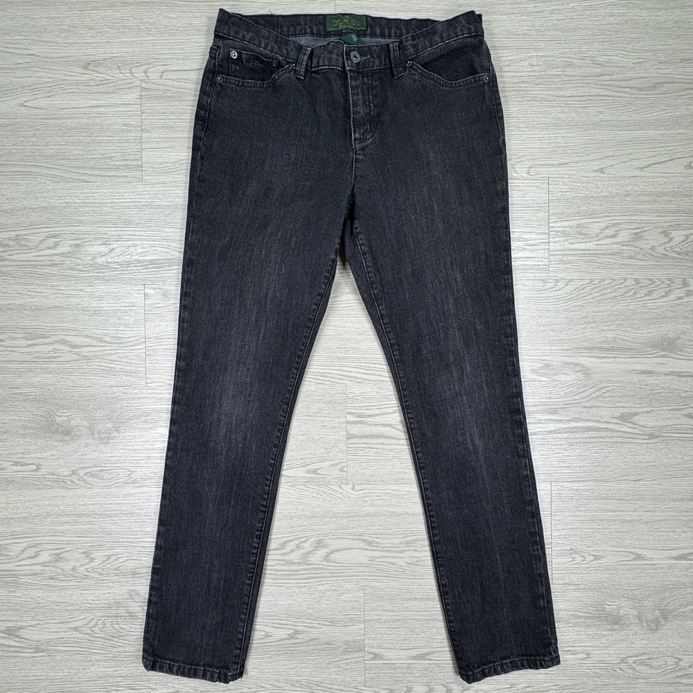 Lauren Ralph Lauren Women‎ Jeans Modern Skinny Black 10 Stretch Denim Casual